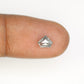 0.62 CT Diamond Shape Salt And Pepper Diamond For Engagement Ring