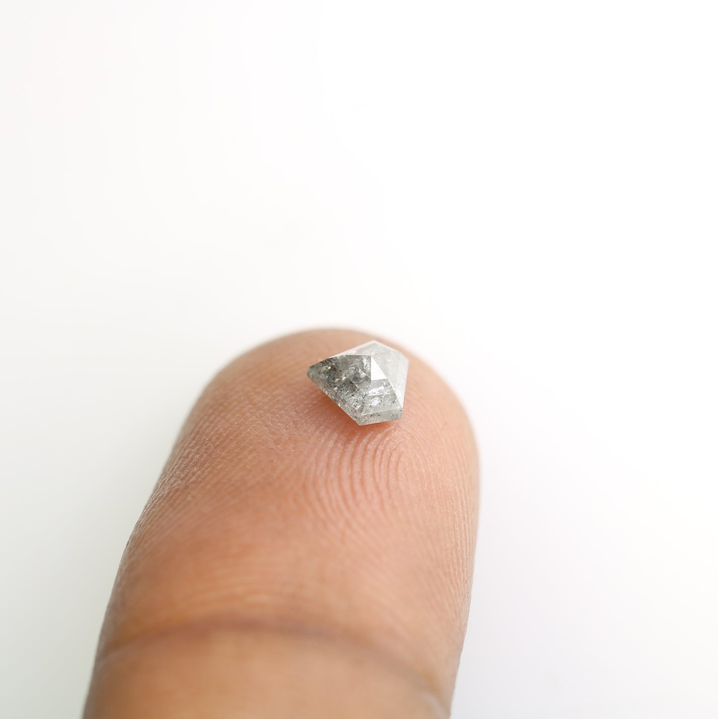 0.62 CT Diamond Shape Salt And Pepper Diamond For Engagement Ring
