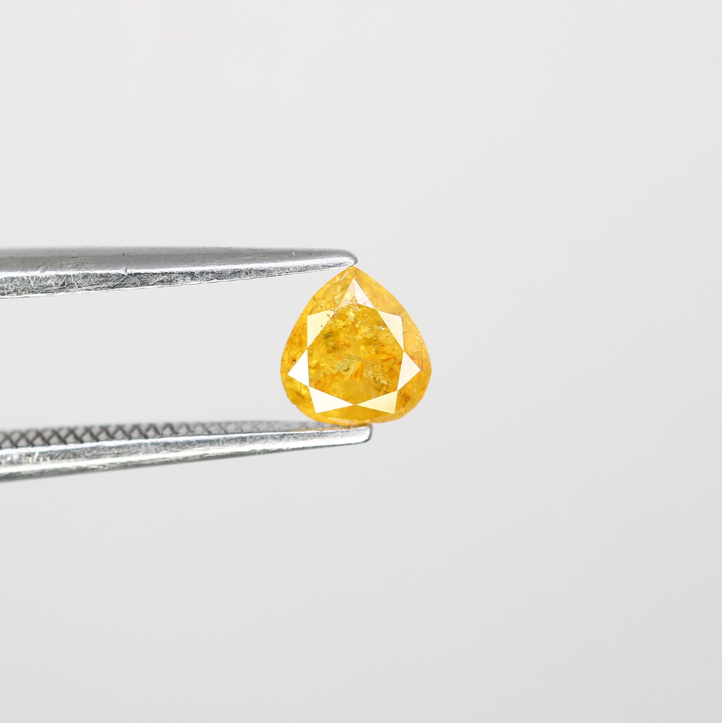 0.49 CT 5.20 MM Fancy Yellow Pear Shape Diamond For Engagement Ring