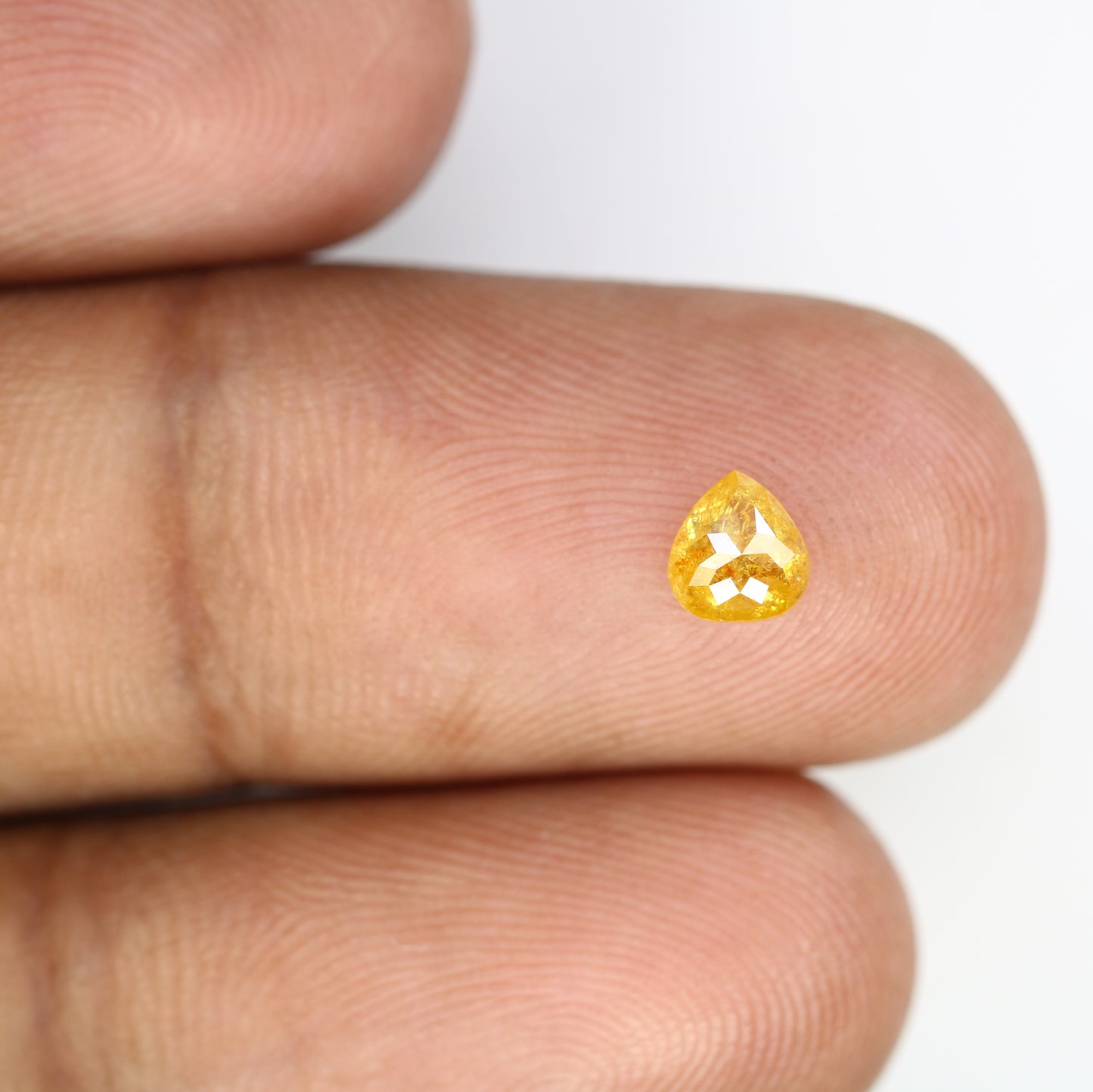 0.49 CT 5.20 MM Fancy Yellow Pear Shape Diamond For Engagement Ring