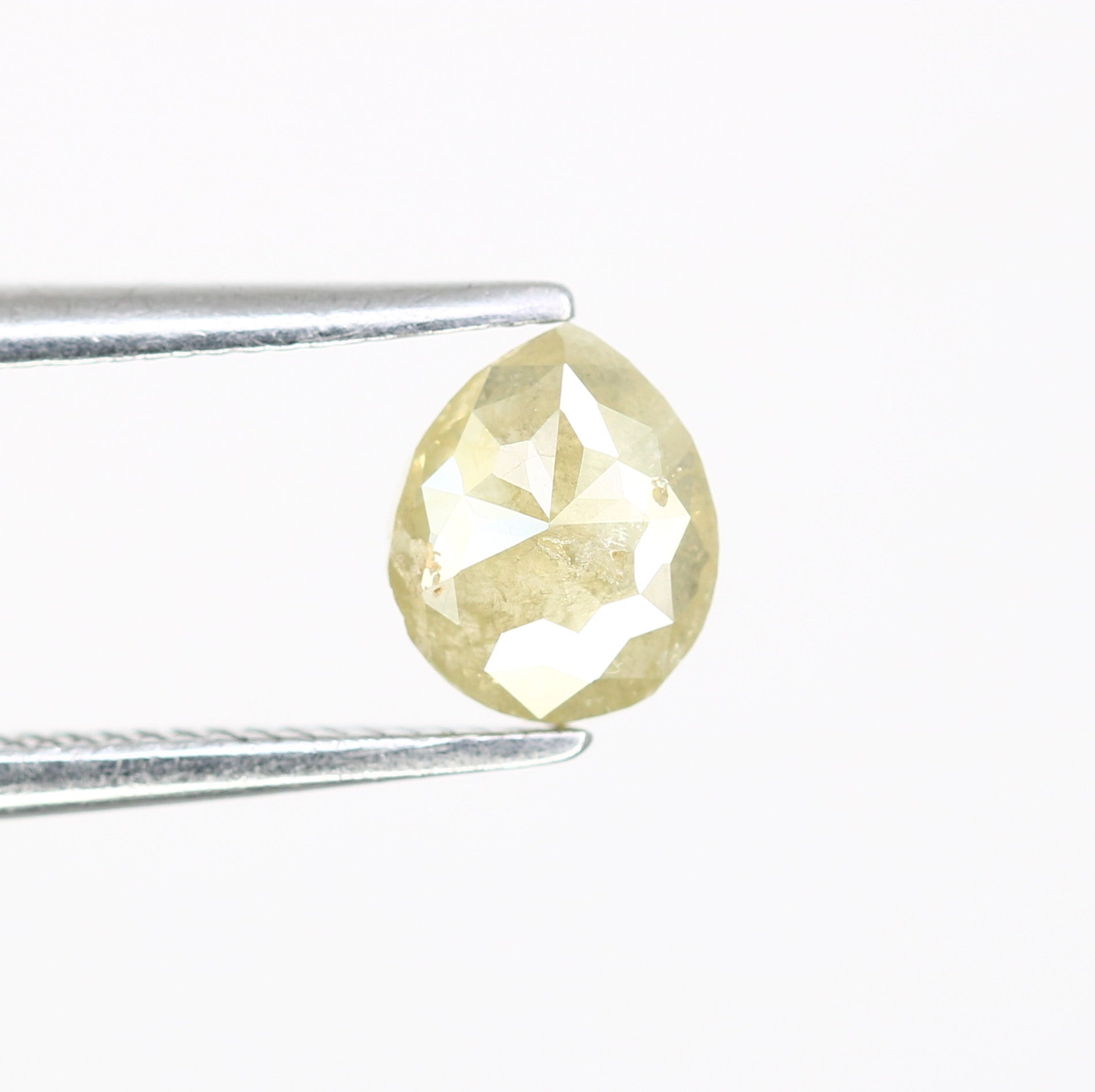0.64 CT Natural Pear Shaped 6.10 MM Grey Diamond For Antique Jewelry