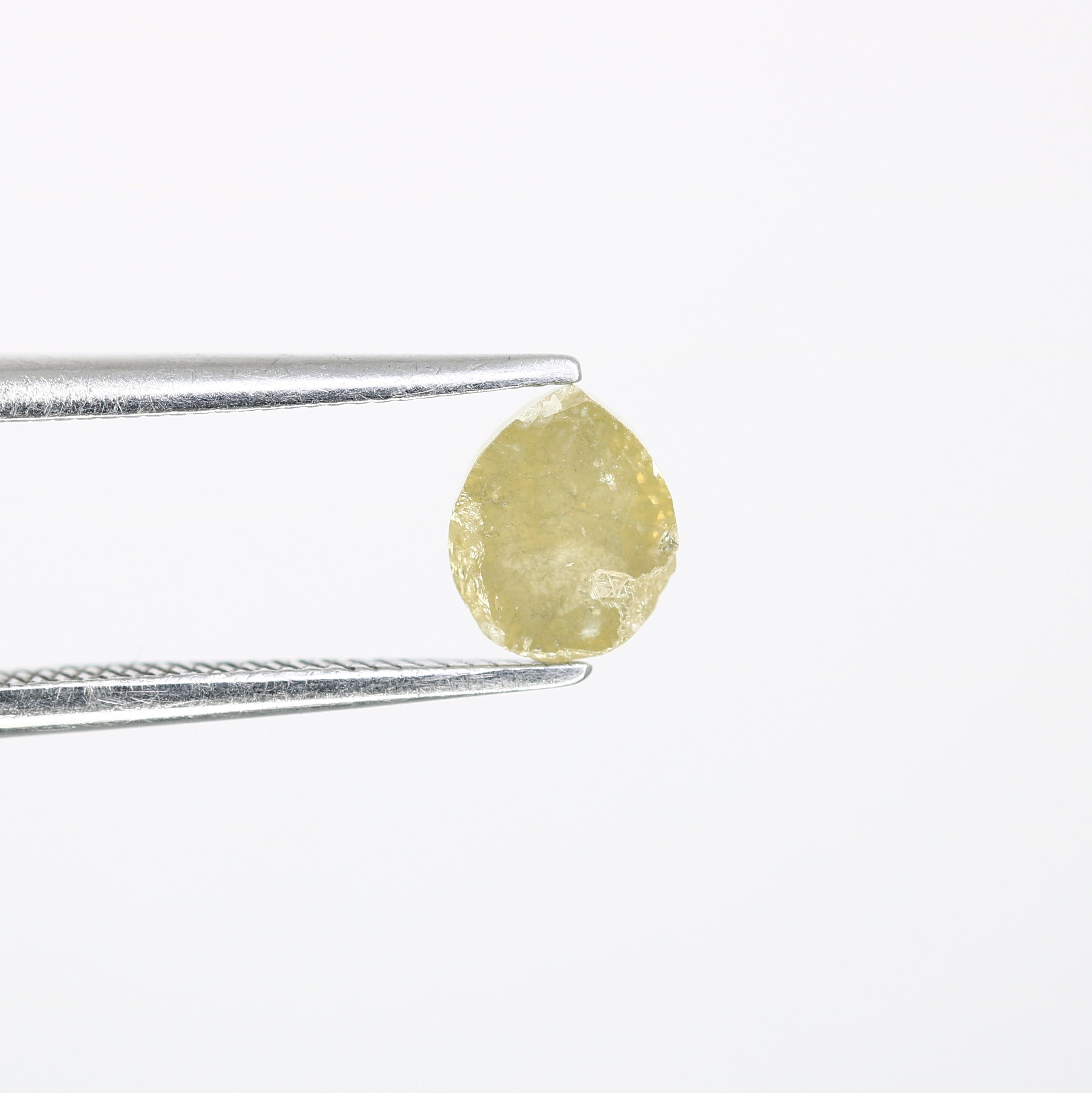 0.64 CT Natural Pear Shaped 6.10 MM Grey Diamond For Antique Jewelry
