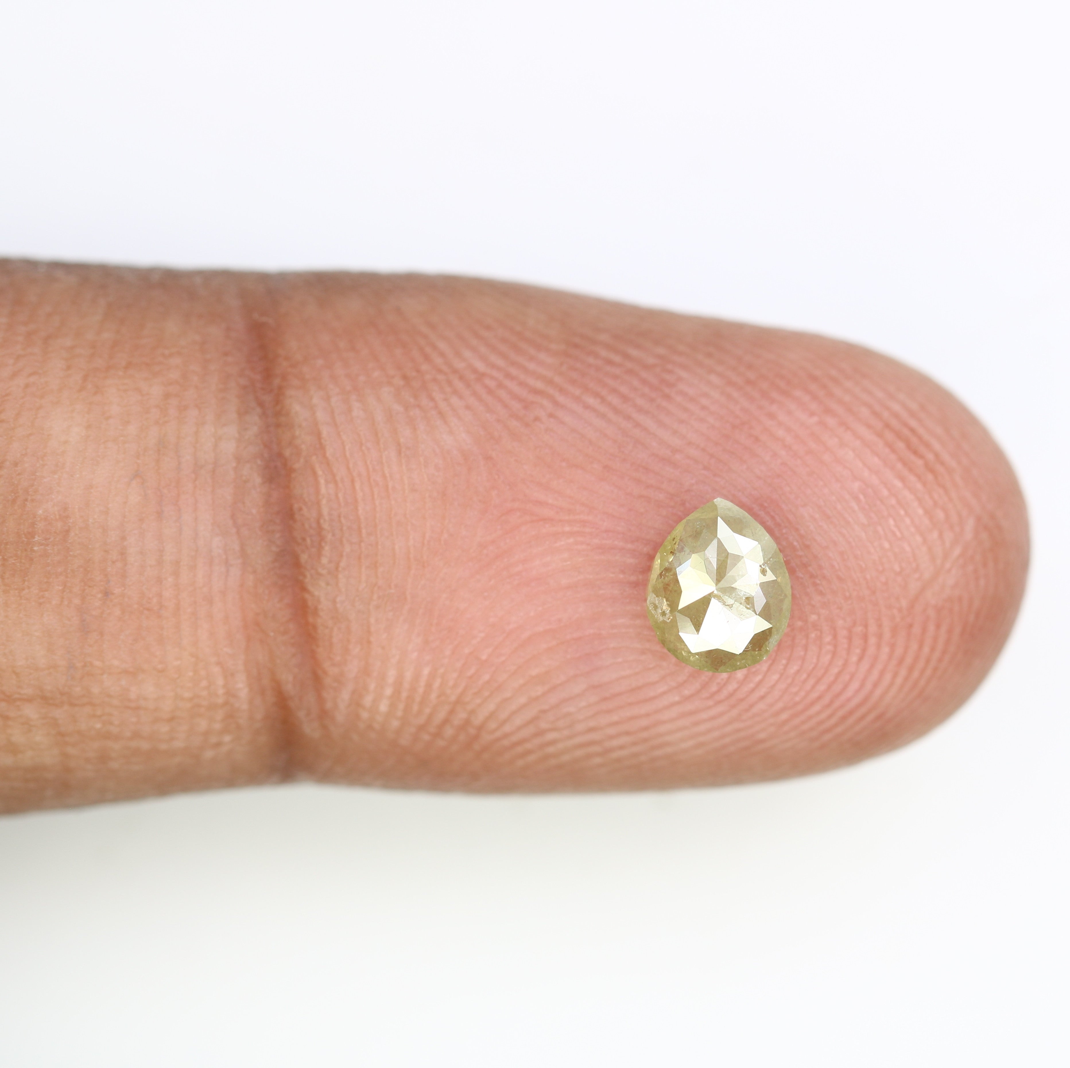 0.64 CT Natural Pear Shaped 6.10 MM Grey Diamond For Antique Jewelry