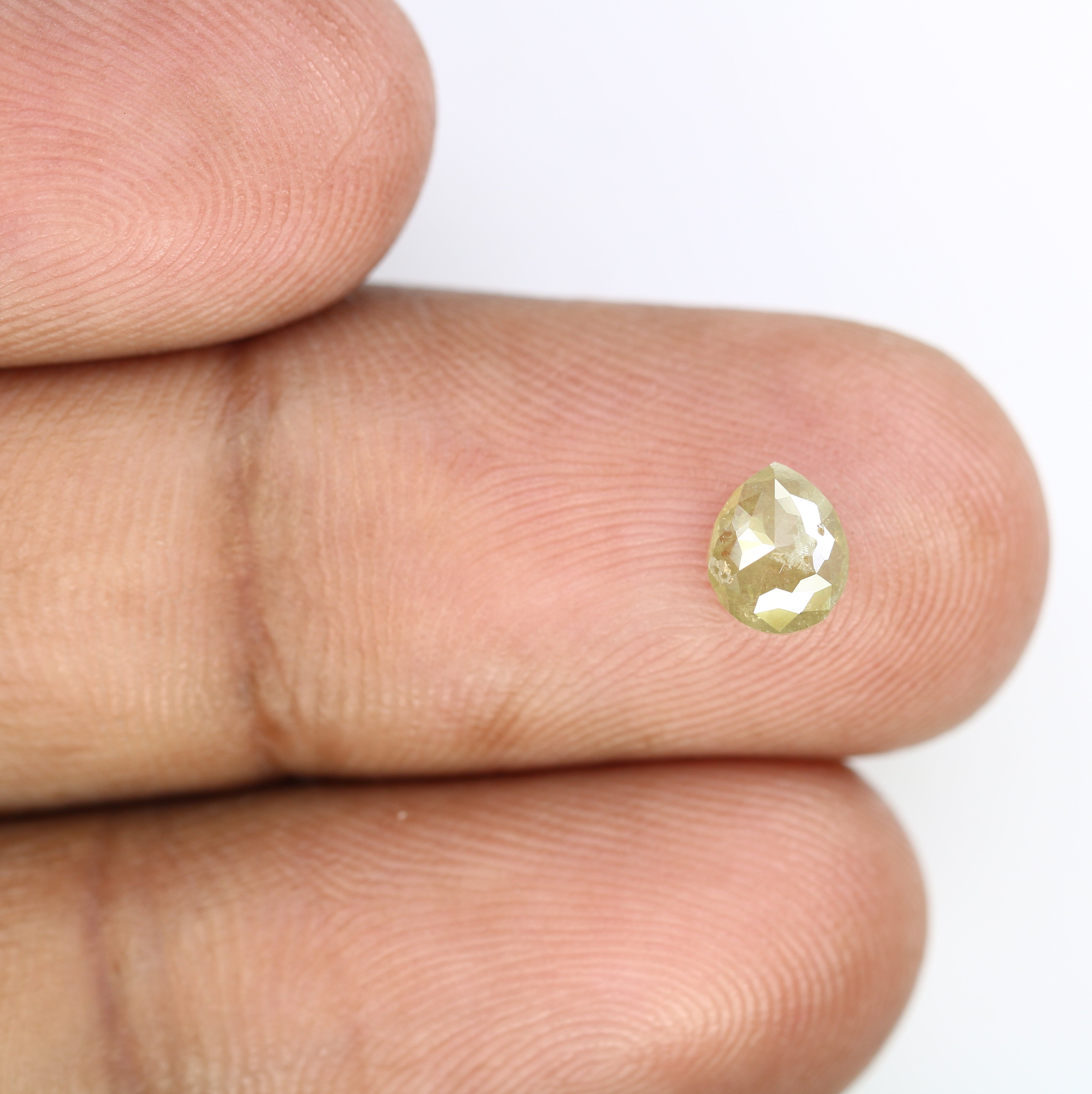 0.64 CT Natural Pear Shaped 6.10 MM Grey Diamond For Antique Jewelry