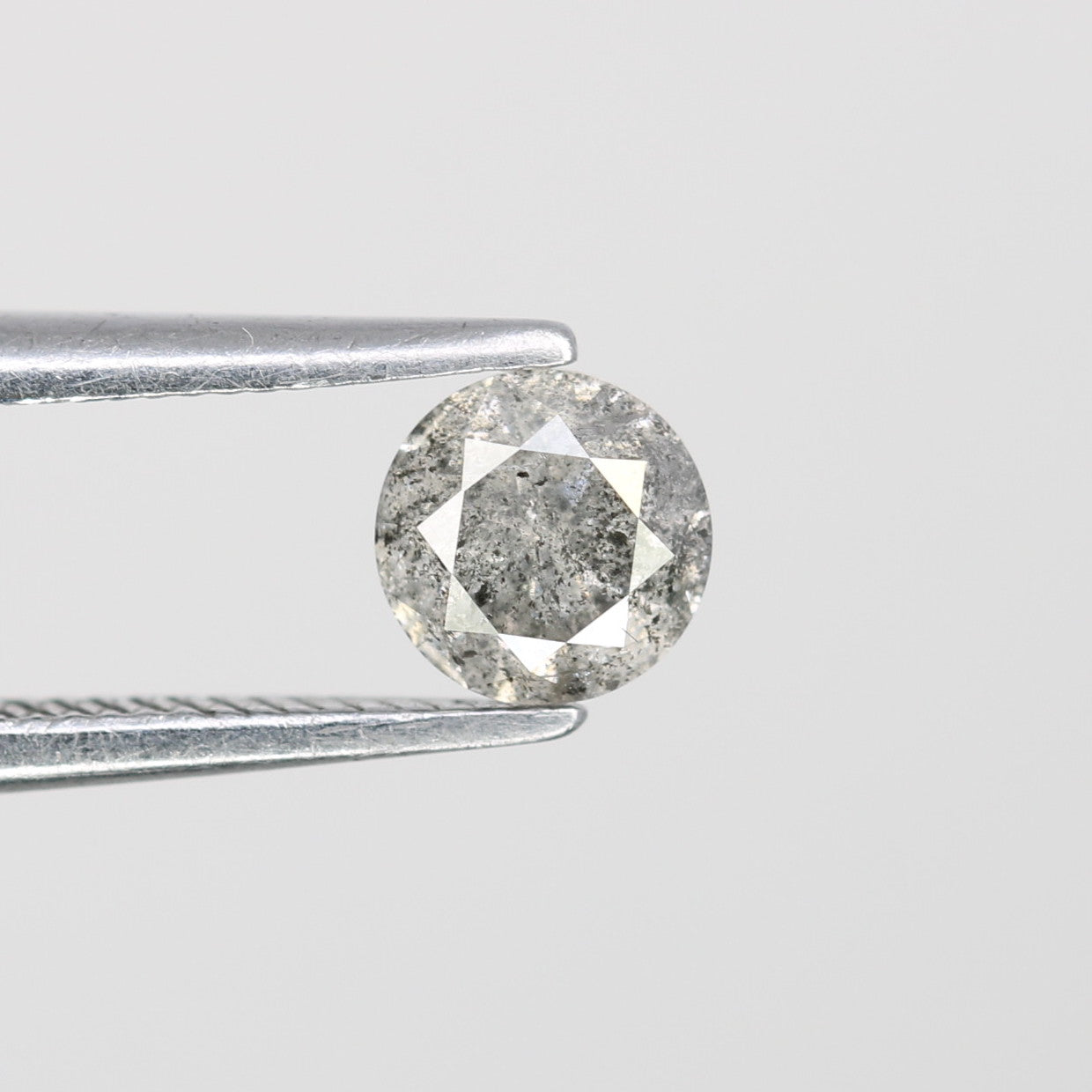 0.47 CT Round Brilliant Cut Salt And Pepper Loose Diamond For Engagement Ring