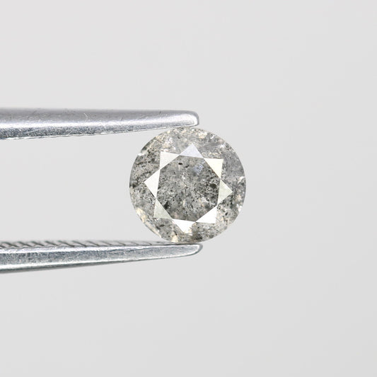 0.47 CT Round Brilliant Cut Salt And Pepper Loose Diamond For Engagement Ring - JayKrishna Diamond