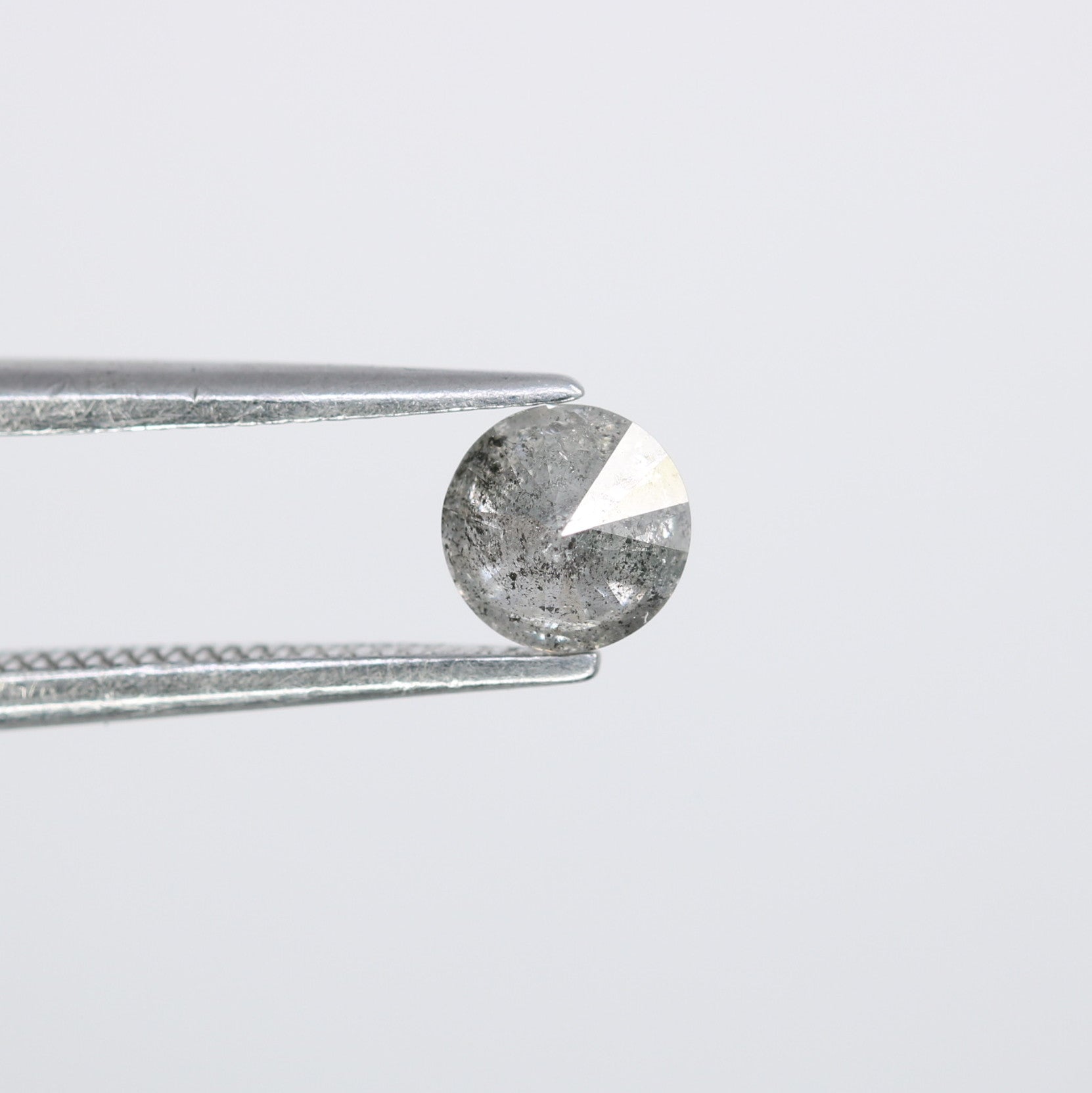 0.47 CT Round Brilliant Cut Salt And Pepper Loose Diamond For Engagement Ring
