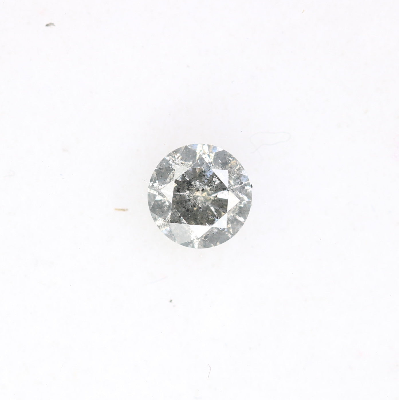 0.37 CT Round Brilliant Cut Salt And Pepper Diamond For Engagement Ring