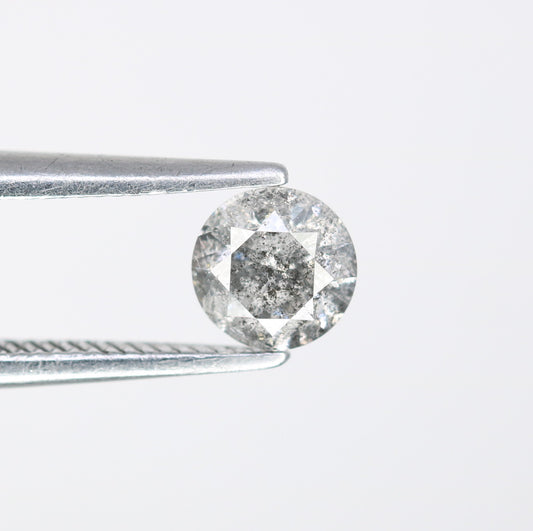 0.42 CT Salt and Pepper Round Brilliant Cut Diamond for Engagement Ring and Unique Bridal Jewelry - JayKrishna Diamond