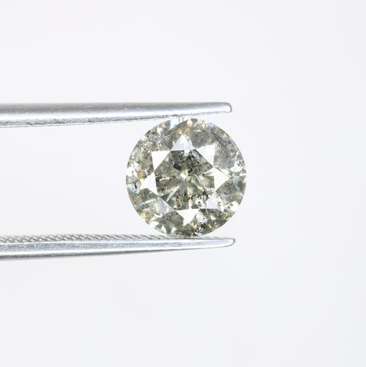 1.52 Carat Natural Loose Salt And Pepper Round Brilliant Cut Diamond - JayKrishna Diamond