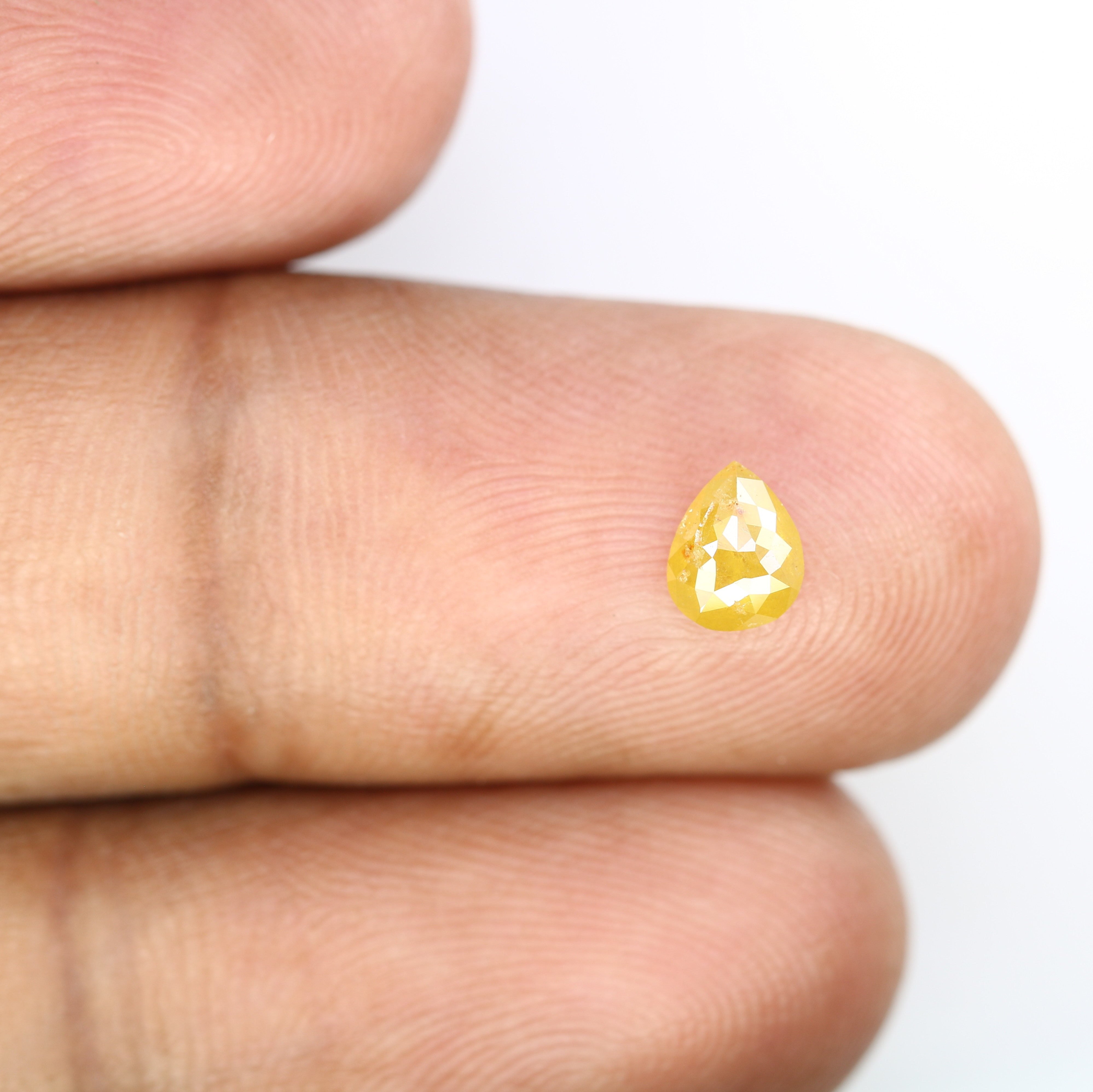 0.55 CT Pear Shape 5.90 MM Fancy Yellow Color Diamond For Designer Jewelry