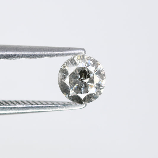 0.44 CT Salt and Pepper Round Brilliant Cut Diamond for Engagement Ring and Custom Artisan Jewelry Design - JayKrishna Diamond