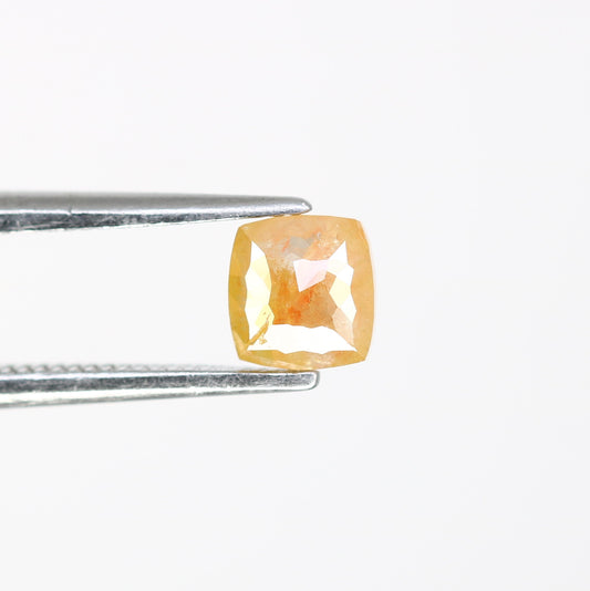 0.48 CT Unique Peach Color 4.70 MM Polished Cushion Shape Diamond For Designer Jewelry