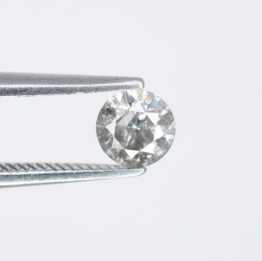 0.41 CT Salt and Pepper Round Brilliant Cut Loose Diamond for Engagement Ring and Fine Jewelry - JayKrishna Diamond