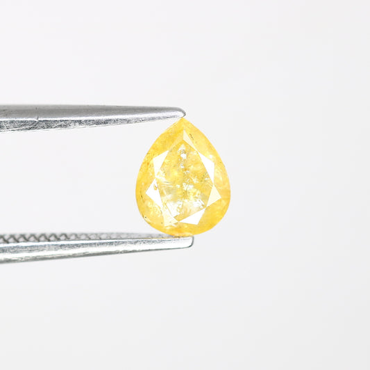 0.53 CT Fancy Yellow Pear Shape 6.00 MM Diamond For Engagement Ring - JayKrishna Diamond