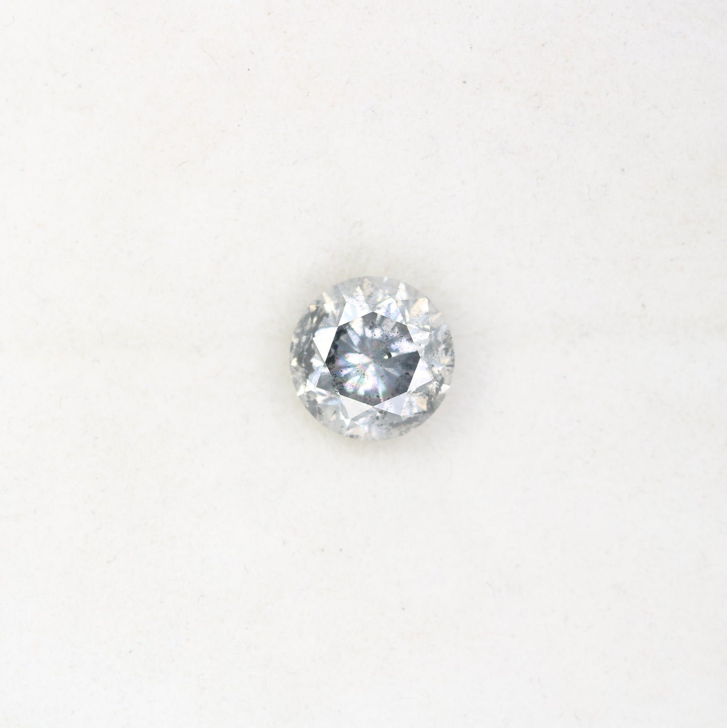 Loose Salt And Pepper Diamond 1.47 Carat Round Brilliant Cut Diamond