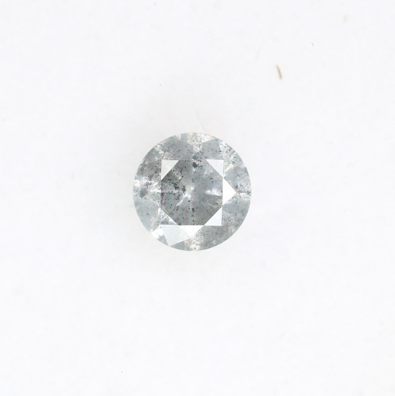 0.40 CT Round Brilliant Cut Salt And Pepper 4.60 x 2.80 MM Diamond For Engagement Ring