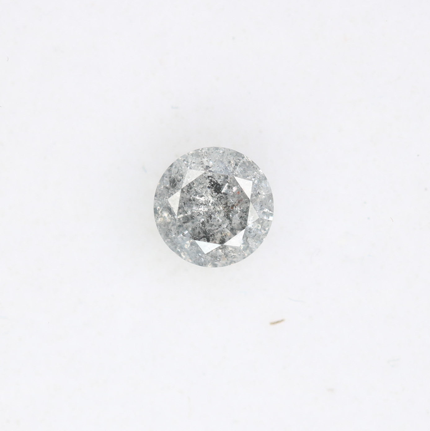 0.37 CT Brilliant Cut Salt And Pepper 4.50 x 2.80 MM Round Diamond For Engagement Ring