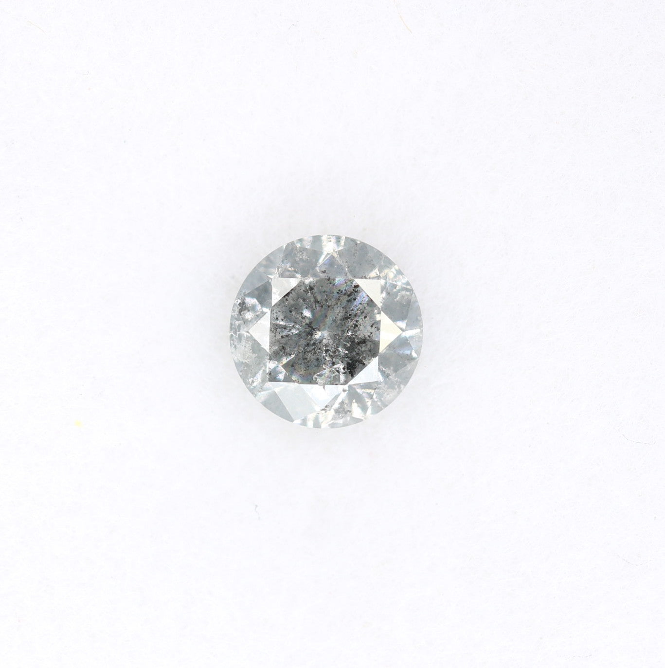 0.45 CT Salt And Pepper Brilliant Cut Round Loose Diamond For Engagement Ring