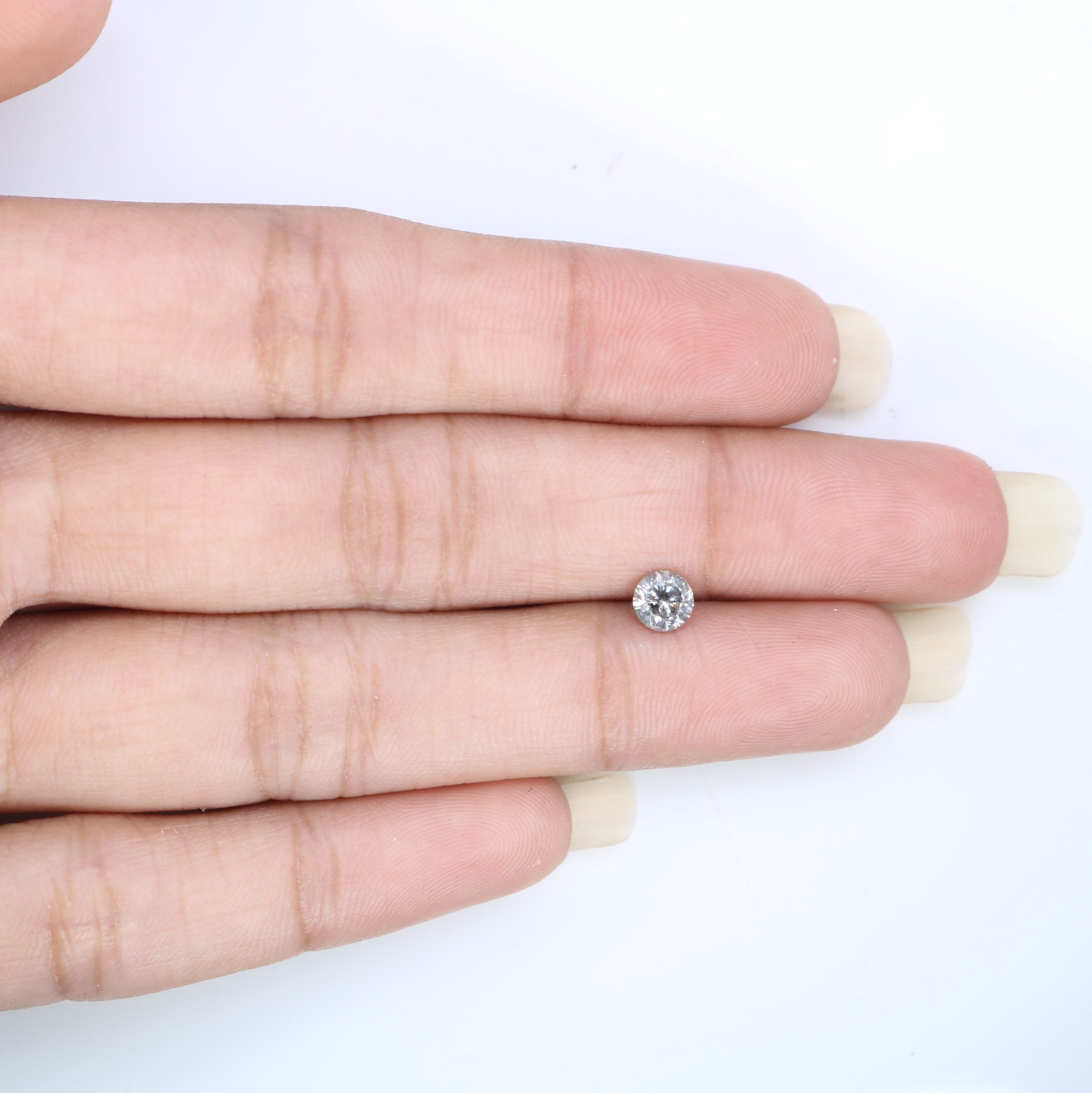 0.45 CT Salt And Pepper Brilliant Cut Round Loose Diamond For Engagement Ring