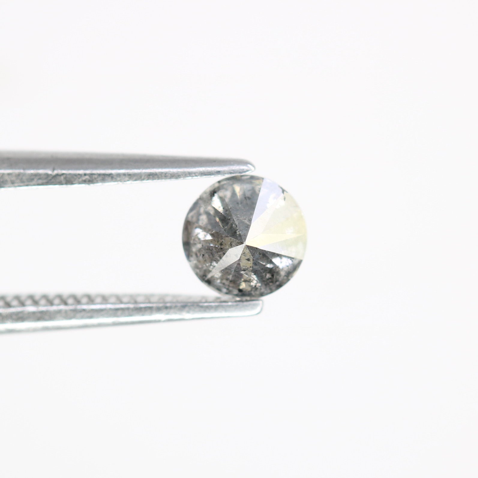 0.40 CT Natural Salt And Pepper 4.60 x 2.90 MM Round Brilliant Cut Loose Diamond For Engagement Ring