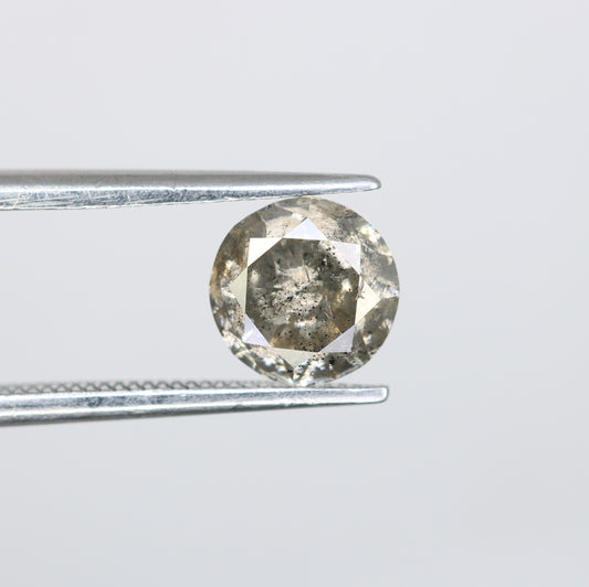 1.20 Carat Natural Loose Salt And Pepper Round Brilliant Cut Diamond - JayKrishna Diamond