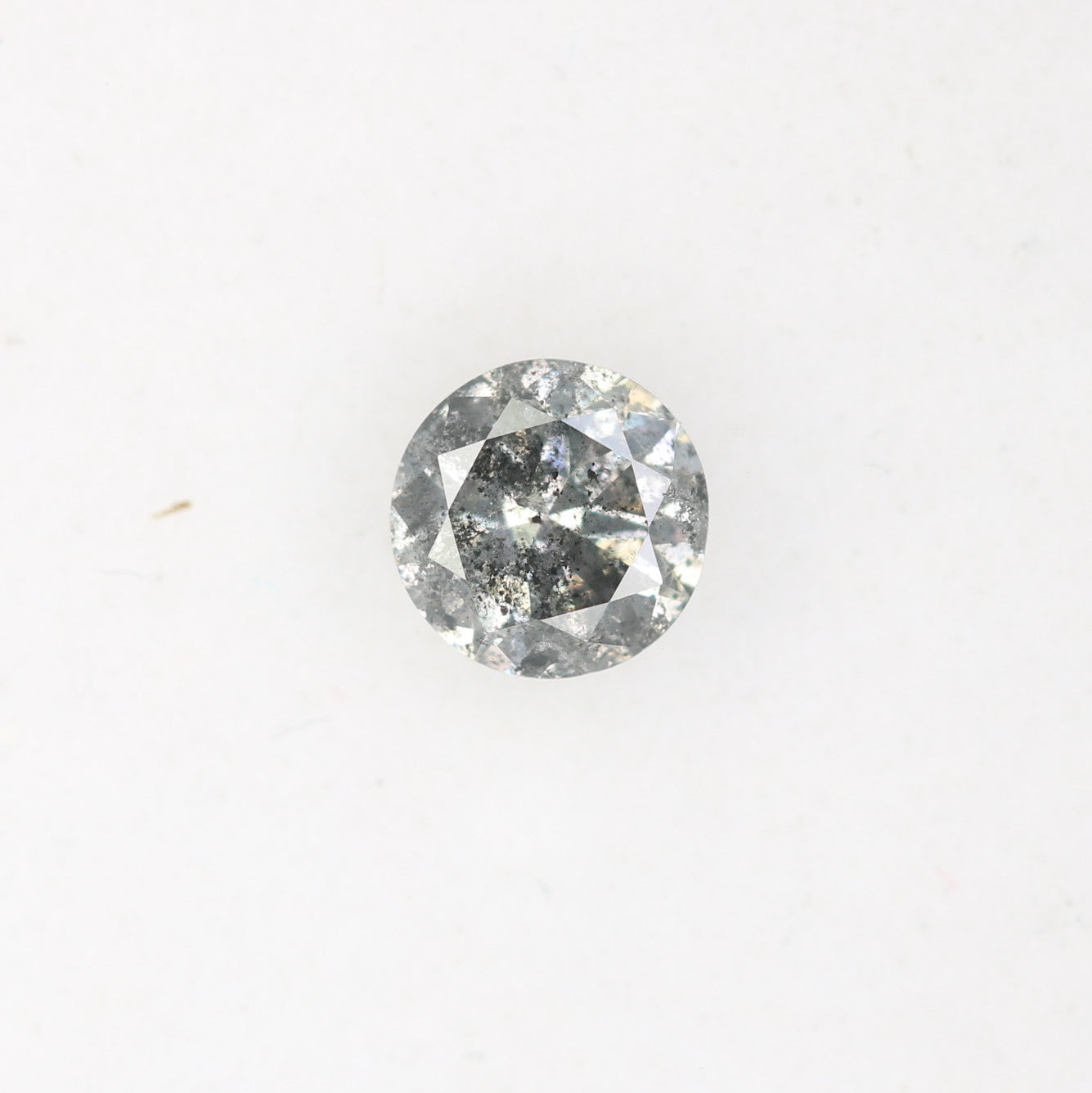 0.40 CT Natural Salt And Pepper 4.60 x 2.90 MM Round Brilliant Cut Loose Diamond For Engagement Ring
