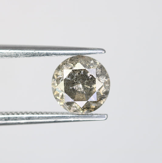 1.12 Carat Round Brilliant Cut Salt And Pepper Diamond For Galaxy Ring - JayKrishna Diamond