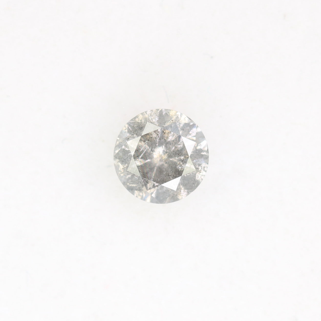 0.40 CT Salt And Pepper 4.60 x 2.90 MM Round Brilliant Cut Loose Diamond For Engagement Ring