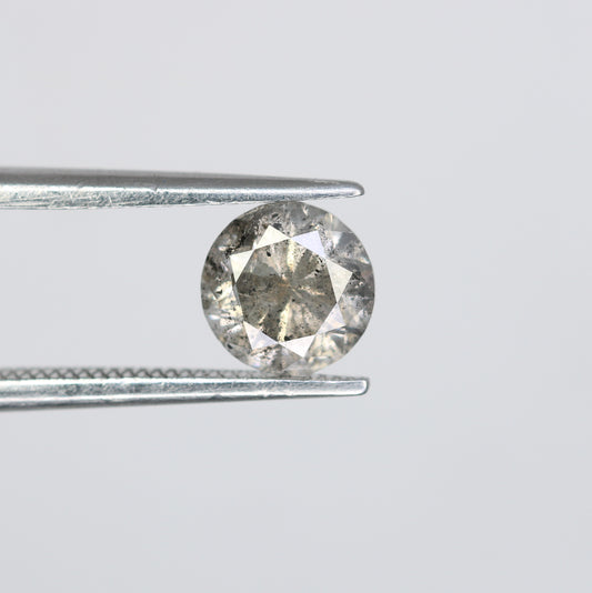 1.04 Carat Loose Salt And Pepper Round Brilliant Cut Diamond - JayKrishna Diamond