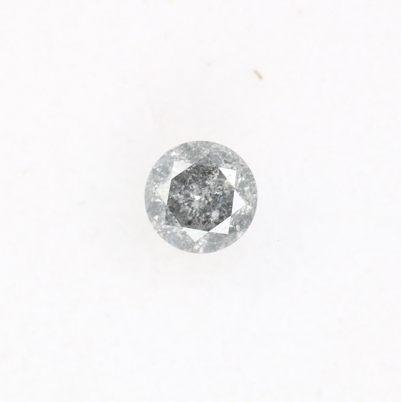0.34 CT Round Brilliant Cut Salt And Pepper Diamond For Engagement Ring