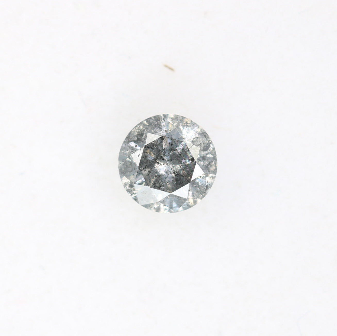 0.35 CT Round Brilliant Cut 4.50 x 2.80 MM Salt And Pepper Diamond For Engagement Ring