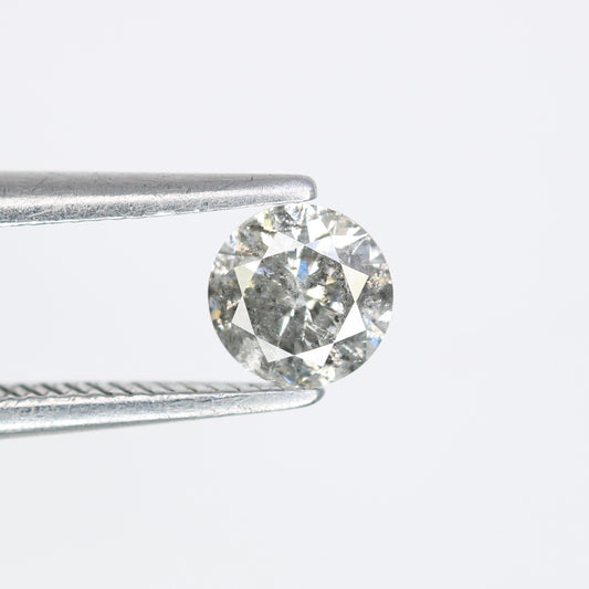 Unique 0.35 CT Salt & Pepper Round Brilliant Cut Diamond | Perfect for Engagement Rings | 4.60 MM - JayKrishna Diamond