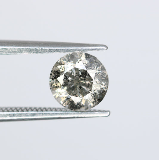 Salt And Pepper Diamond 1.17 Carat Round Brilliant Cut Diamond For Wedding Ring - JayKrishna Diamond