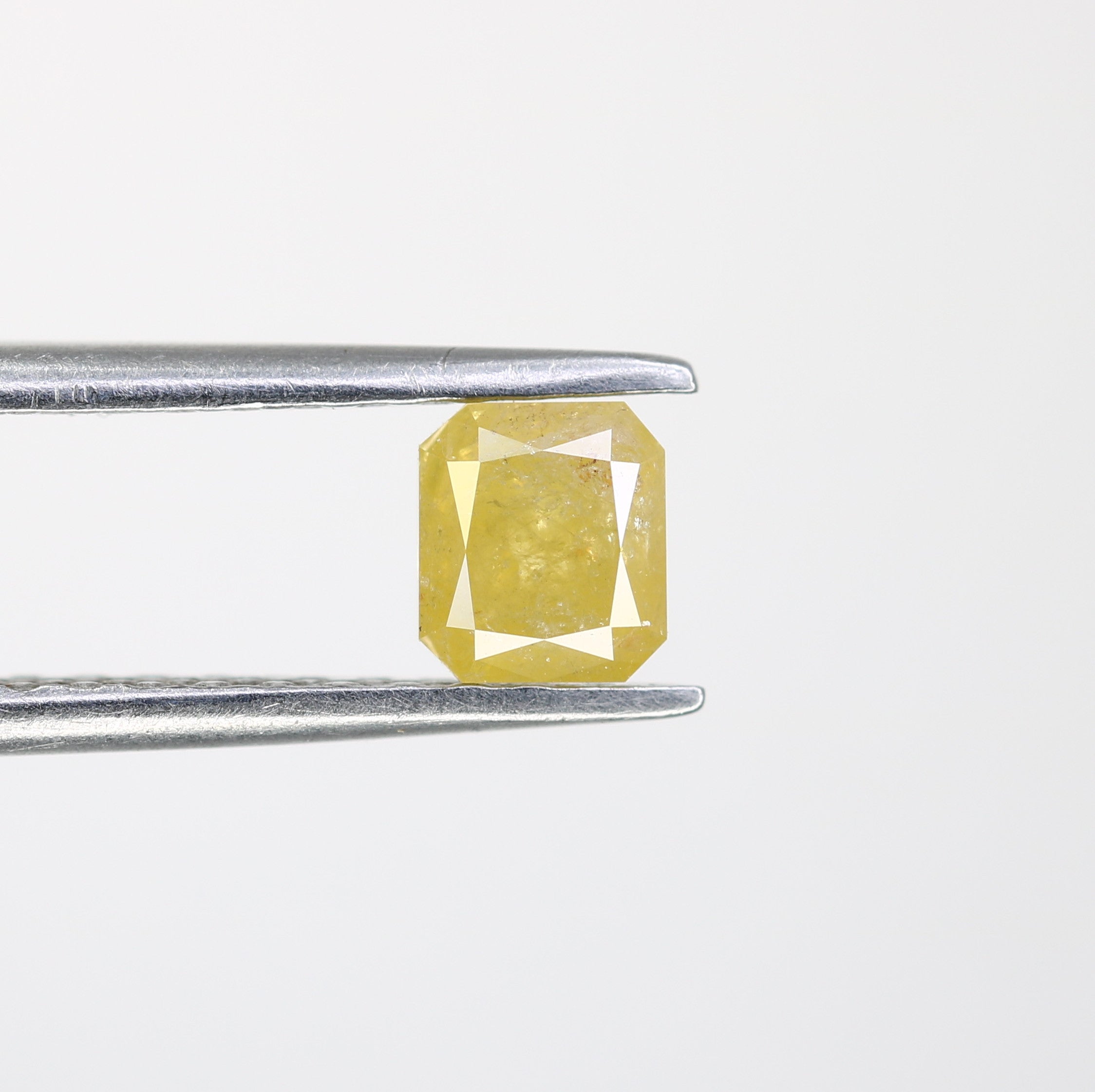 0.61 CT Asscher Shape Yellow Diamond For Engagement Ring
