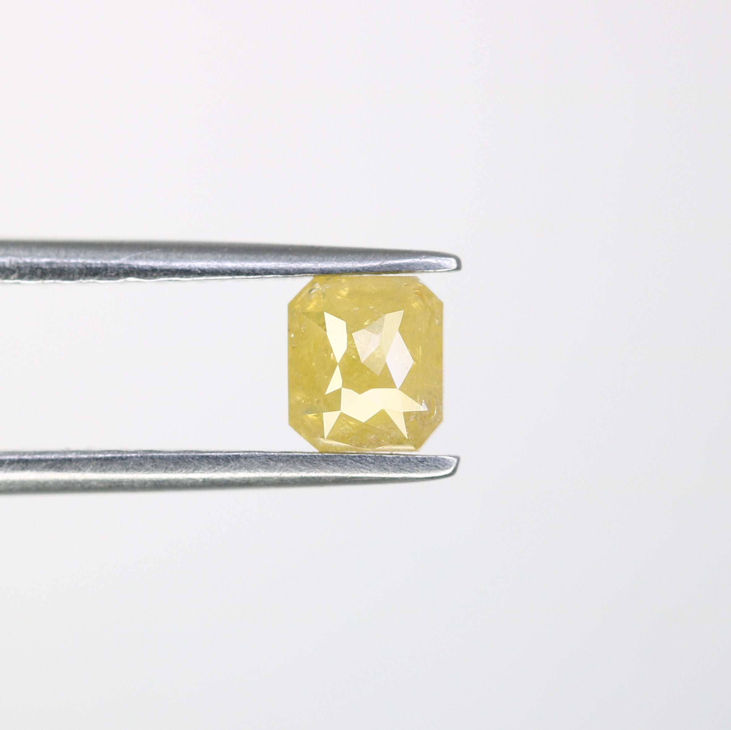 0.61 CT Asscher Shape Yellow Diamond For Engagement Ring