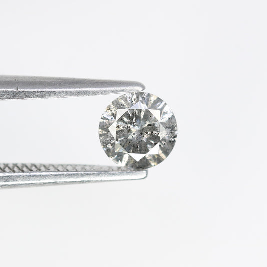 Unique 0.35 CT Salt & Pepper Round Brilliant Cut Diamond | Perfect for Engagement Rings | 4.50 MM - JayKrishna Diamond