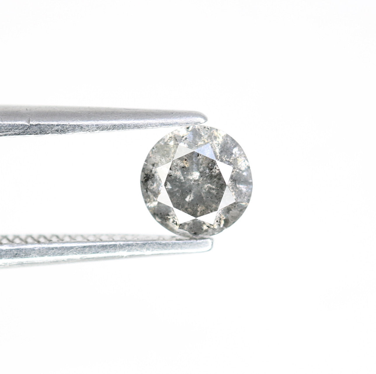 0.44 CT 4.70 x 3.00 MM Salt and Pepper Round Brilliant Cut Natural Loose Diamond for Engagement Ring and Custom Bridal Jewelry Design - JayKrishna Diamond