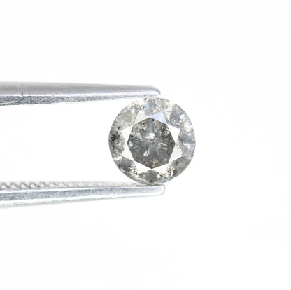 0.44 CT 4.70 x 3.00 MM Salt and Pepper Round Brilliant Cut Natural Loose Diamond for Engagement Ring and Custom Bridal Jewelry Design - JayKrishna Diamond