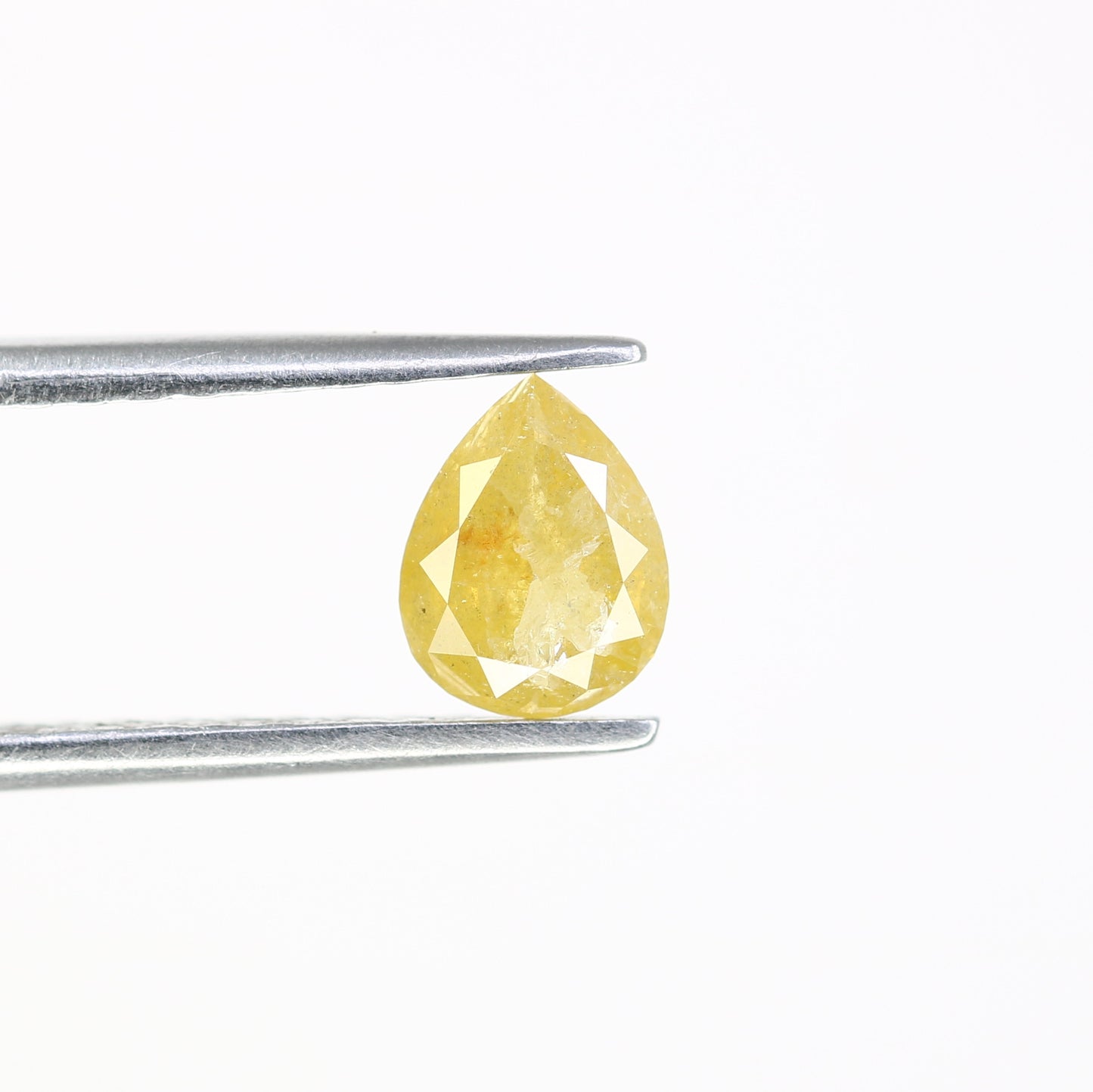 0.71 Natural Yellow Loose Pear Cut Diamond For Galaxy Ring