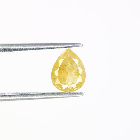 0.71 Natural Yellow Loose Pear Cut Diamond For Galaxy Ring