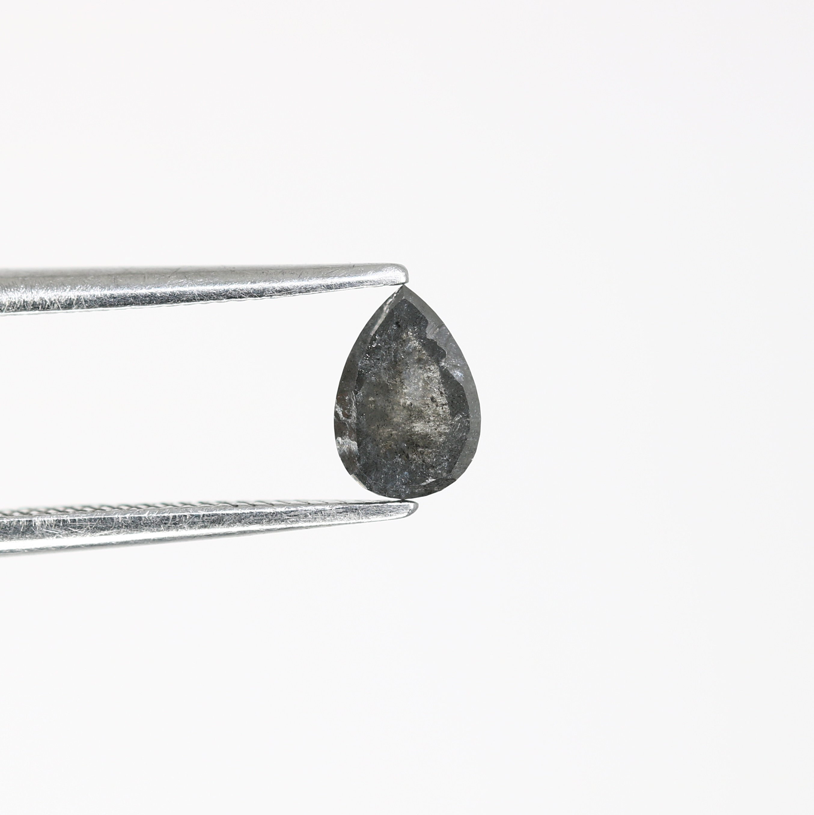 0.59 Carat Natural Salt And Pepper Pear Shape Diamond For Engagement Ring