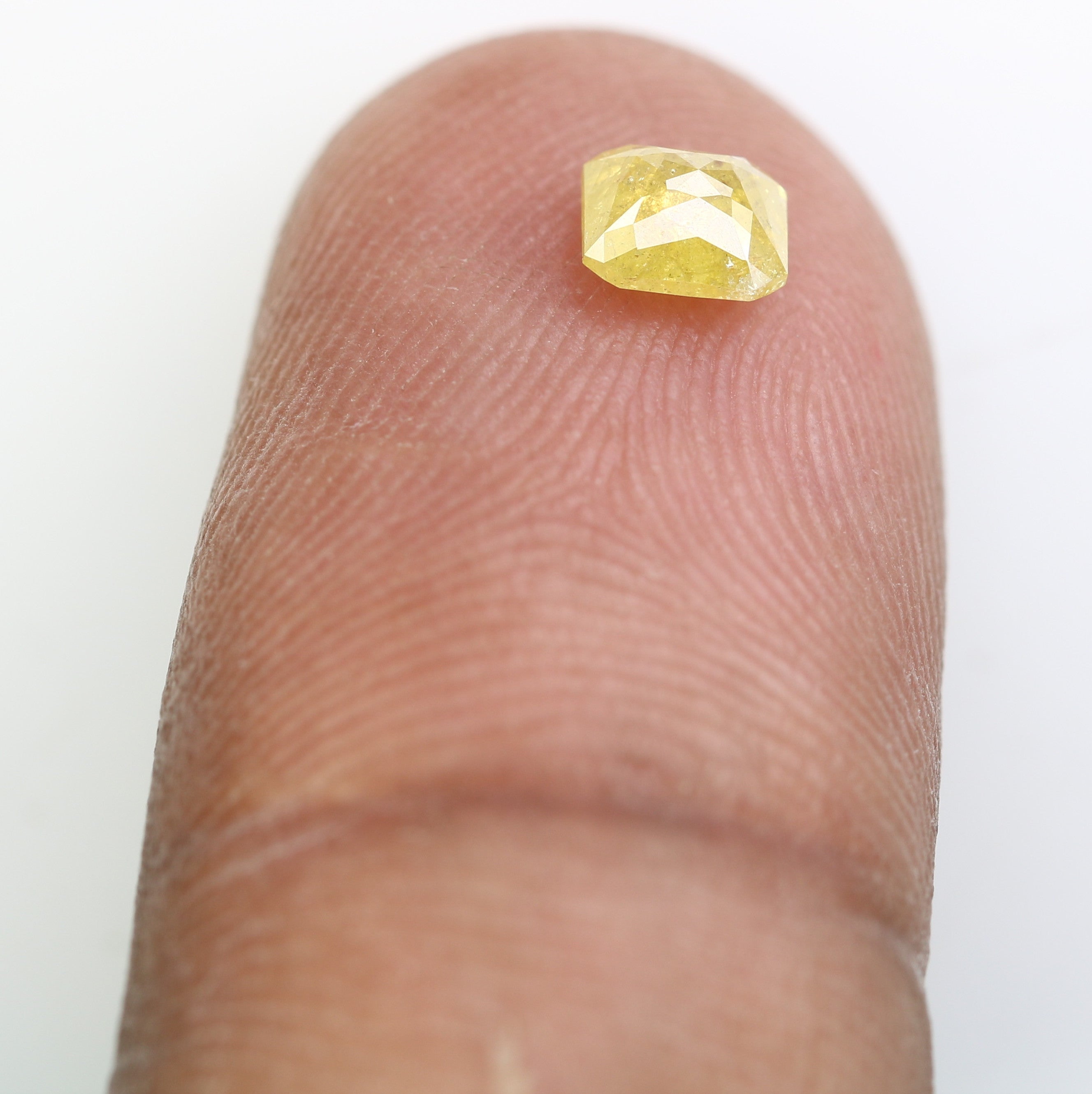 0.53 CT Asscher Shape Yellow Diamond For Engagement Ring