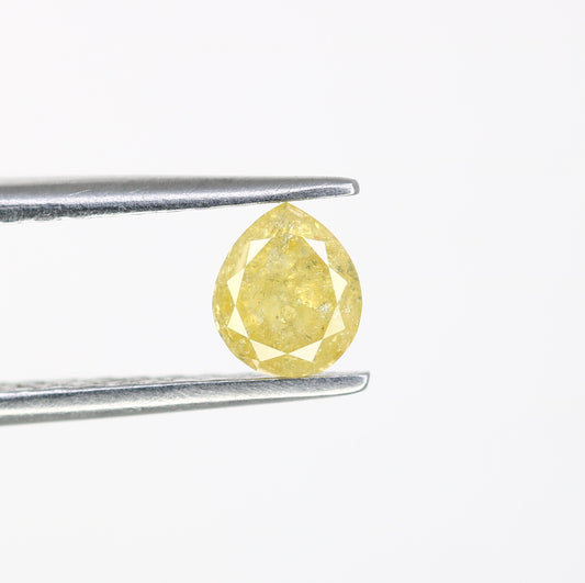 0.54 Natural Yellow Loose Pear Shape Diamond For Galaxy Ring - JayKrishna Diamond
