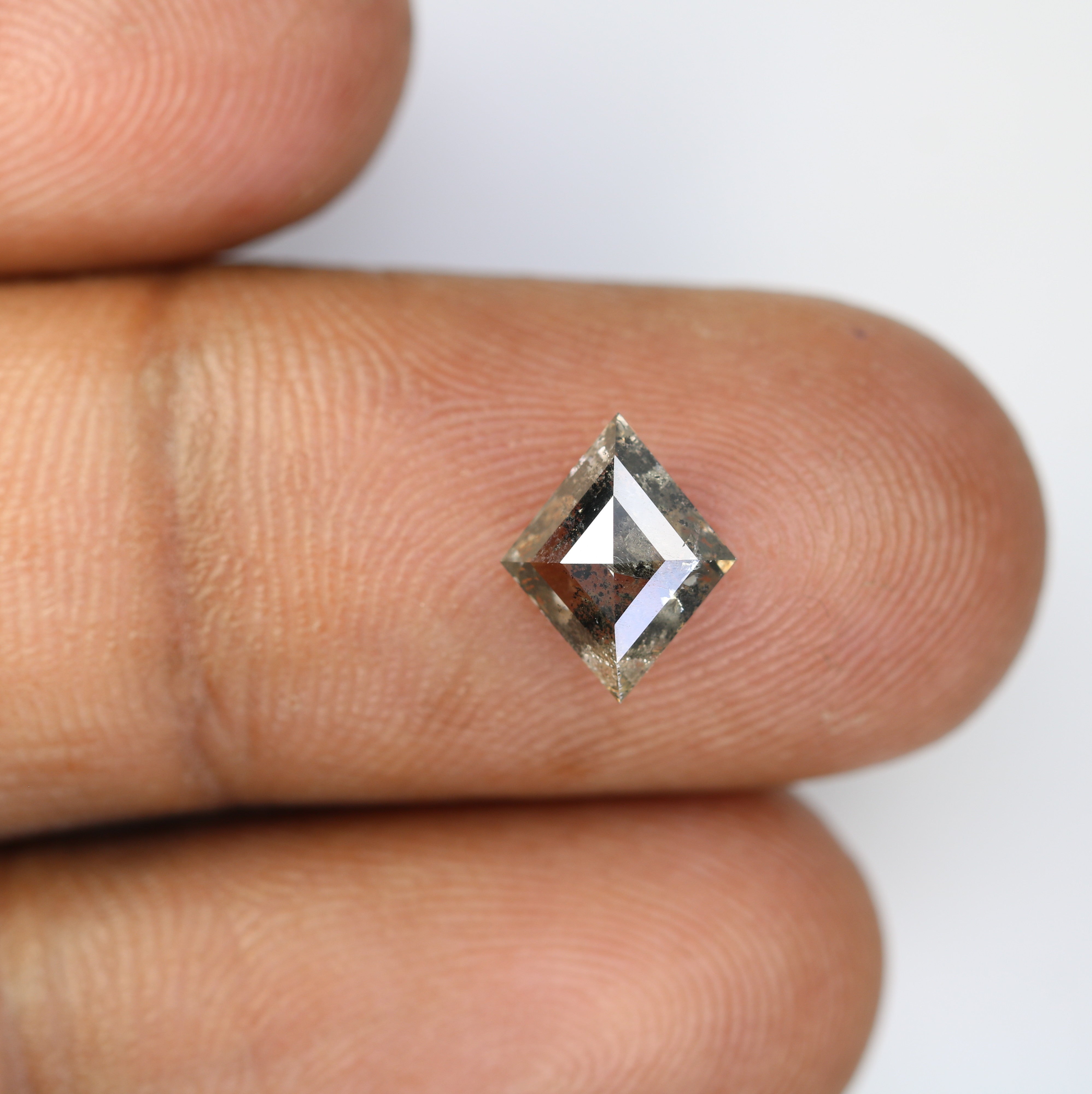 1.36 Carat Natural Salt And Pepper Kite Shaped Diamond For Wedding Ring