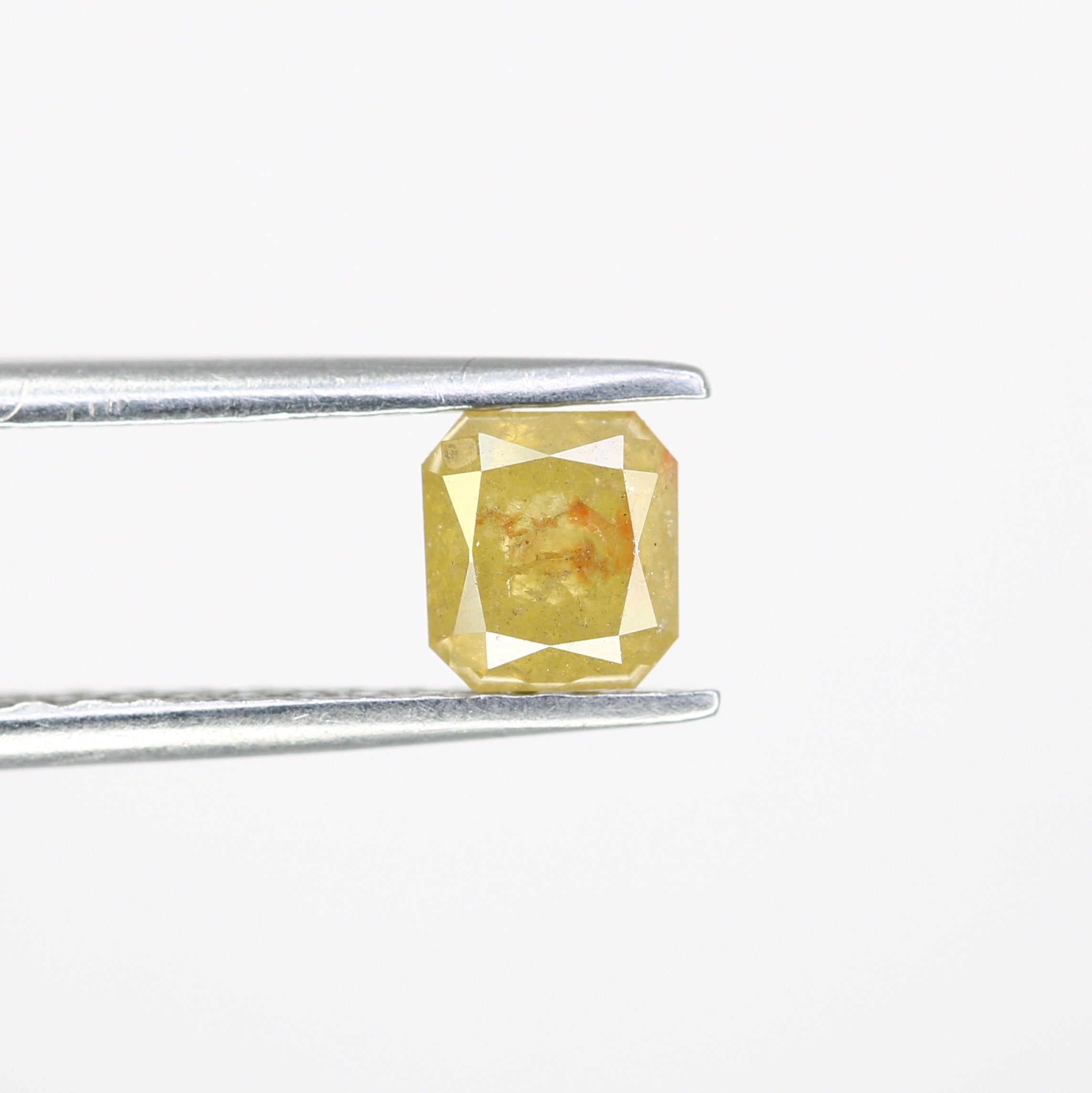 0.76 CT Loose Asscher Shape Yellow Diamond For Engagement Ring