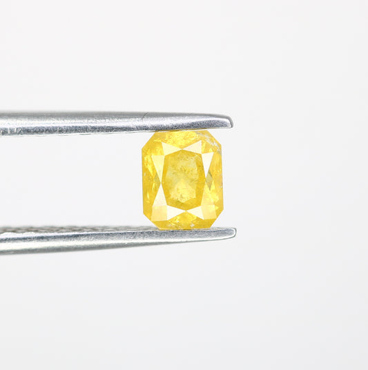 0.58 CT Natural Yellow Emerald-Shaped Diamond – Elegant Loose Gem for Stunning Engagement Rings - JayKrishna Diamond