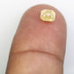 0.80 CT Asscher Shape Light Yellow Diamond For Engagement Ring