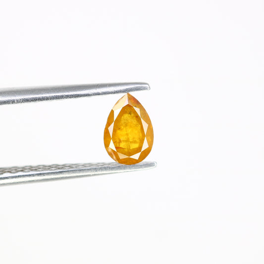 0.45 Natural Dark Yellow Loose Pear Cut Diamond For Galaxy Ring