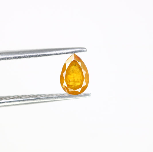0.45 Natural Dark Yellow Loose Pear Cut Diamond For Galaxy Ring - JayKrishna Diamond